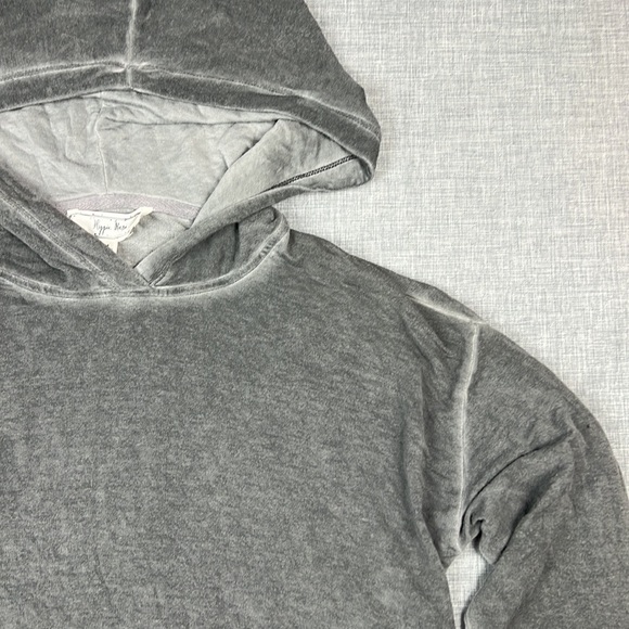 Hippie Rose Washed Charcoal Gray Hoodie Juniors Size Medium - Picture 3 of 5